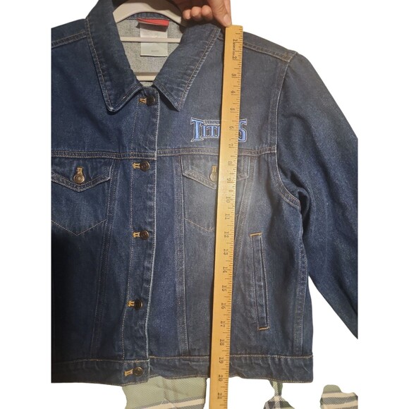 Reebok Tennessee Titans Women’s Denim Jacket Blue NFL Team Logo Size M - Picture 5 of 8